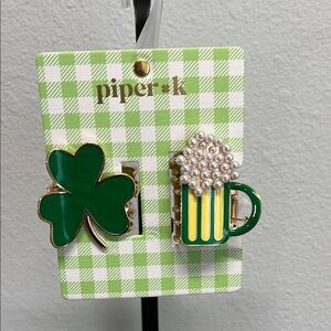 Piper K Luck Of The Irish Metal Hair Clips ☘️